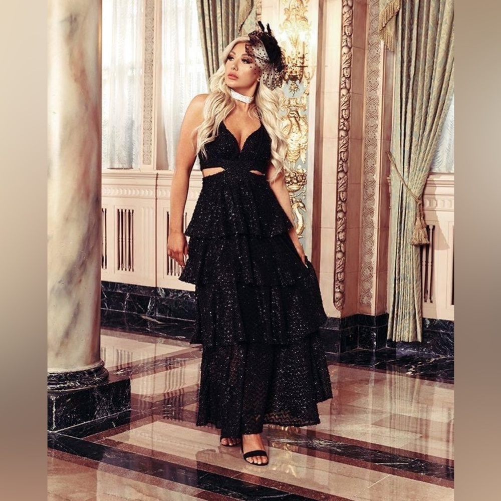 Black Tiered Maxi Dress